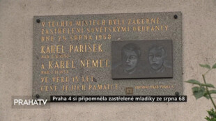 Praha 4 si připomněla zastřelené mladíky ze srpna 68