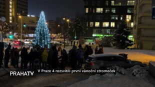 V Praze 4 rozsvítili první vánoční stromeček