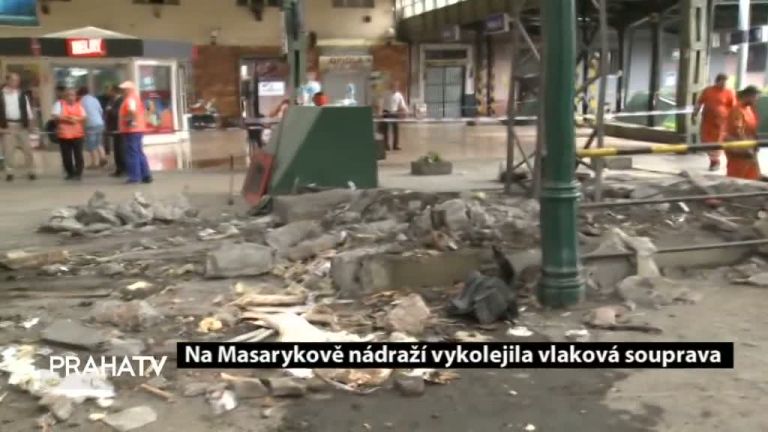 Na Masarykově nádraží vykolejila vlaková souprava
