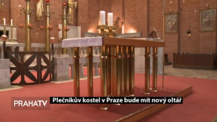 Plečnikův kostel v Praze bude mít nový oltář