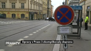 Opravy v Praze 3 zkomplikovaly dopravu 