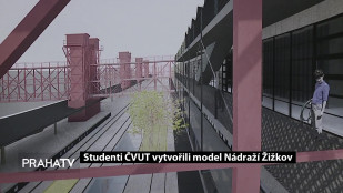 Studenti ČVUT vytvořili model nádraží Žižkov