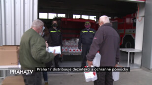 Praha 17 distribuuje dezinfekci a ochranné pomůcky