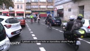 Cyklisté vyrazili na kole se starostkou okolo Prahy 5