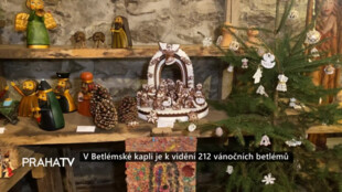 V Betlémské kapli je k vidění 212 vánočních betlémů