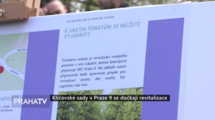 Klíčovské sady v Praze 9 se dočkají revitalizace