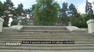 Praha 4 opravila památník Tří odbojů v Nuslích