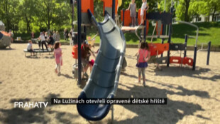 Na Lužinách otevřeli opravené dětské hřiště
