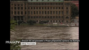 Dvacet let od povodní v Praze připomíná výstava na Kampě