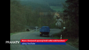 Most v Osečanech opravují kvůli velké vodě horolezci