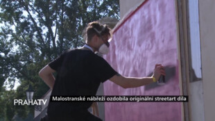 Malostranské nábřeží ozdobila originální streetart díla