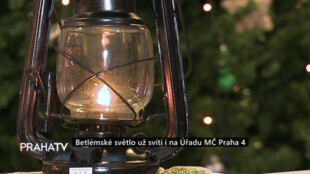 Betlémské světlo už svítí i na Úřadu MČ Praha 4
