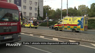 Praha 1 ukázala místa dopravních nehod s tramvají