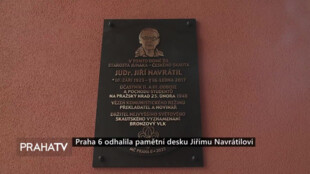 Praha 6 odhalila pamětní desku Jiřímu Navrátilovi