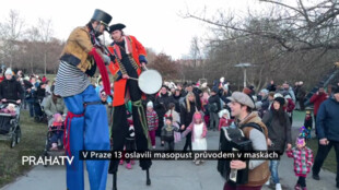 V Praze 13 oslavili masopust průvodem v maskách