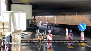 Silničáři dokončují přípravy na opravy Barrandovského mostu