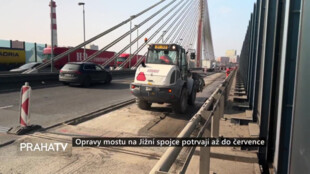 Opravy mostu na Jižní spojce potrvají až do července