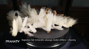Expozice Sál minerálů ukazuje české stříbro i vltavíny