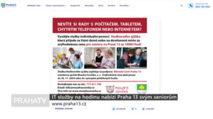 IT služby na hodinu nabízí Praha 13 svým seniorům