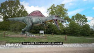 Koupaliště Džbán obsadili dinosauři