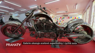 Galerie ukazuje ocelové superhrdiny i rychlá auta