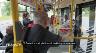 V Praze i v kraji platí nově zastávky na znamení