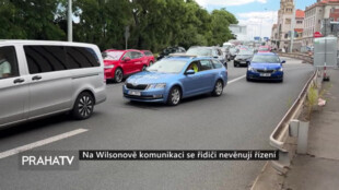 Na Wilsonově komunikaci se řidiči nevěnují řízení